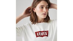 Graphic Iconic Heritage Crewneck Sweatshirt — Vintage White 4
