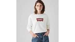 Graphic Iconic Heritage Crewneck Sweatshirt — Vintage White 1