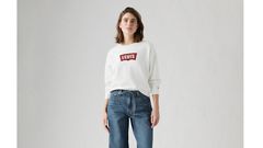Graphic Iconic Heritage Crewneck Sweatshirt — Vintage White 2