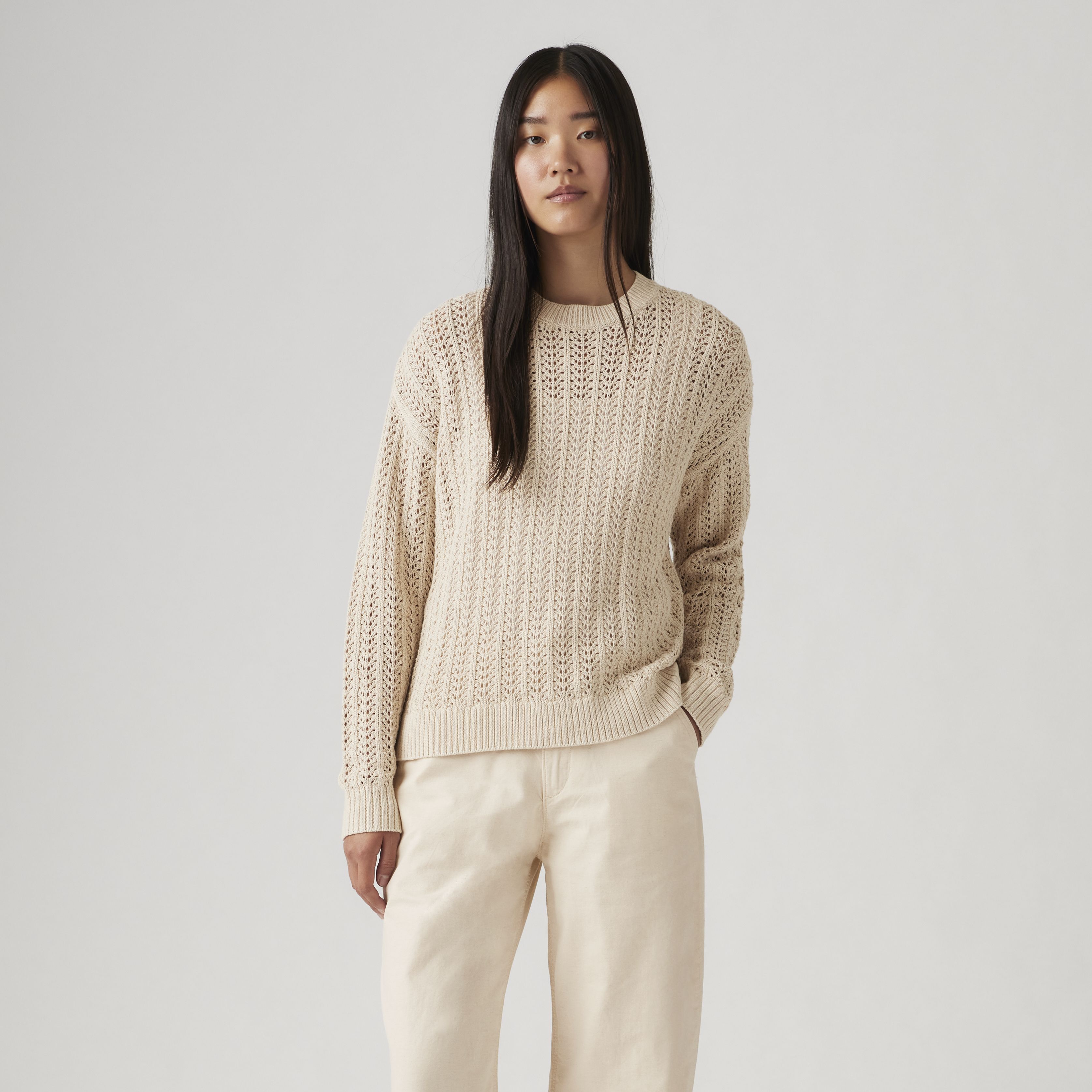 Sunrise Cotton Linen Crochet Sweater 3