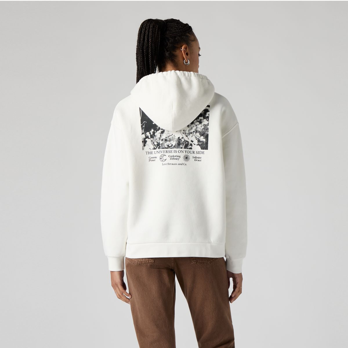 Graphic Salinas Hoodie — Universe Bright White - White