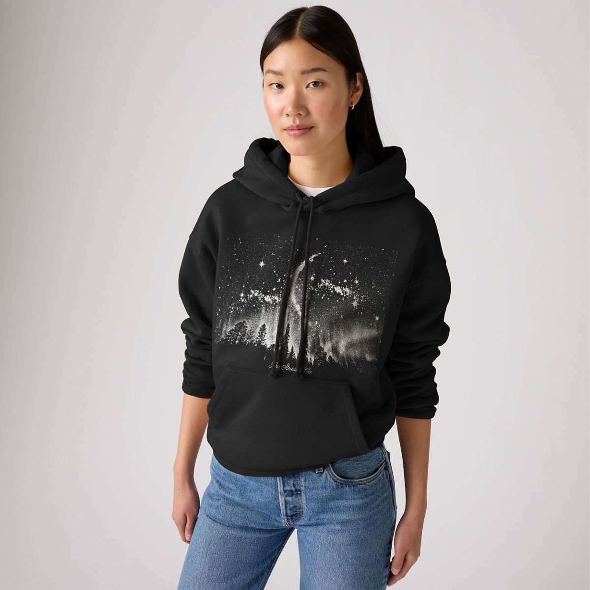 Graphic Salinas Hoodie — Moonlight Pirata Black - Black