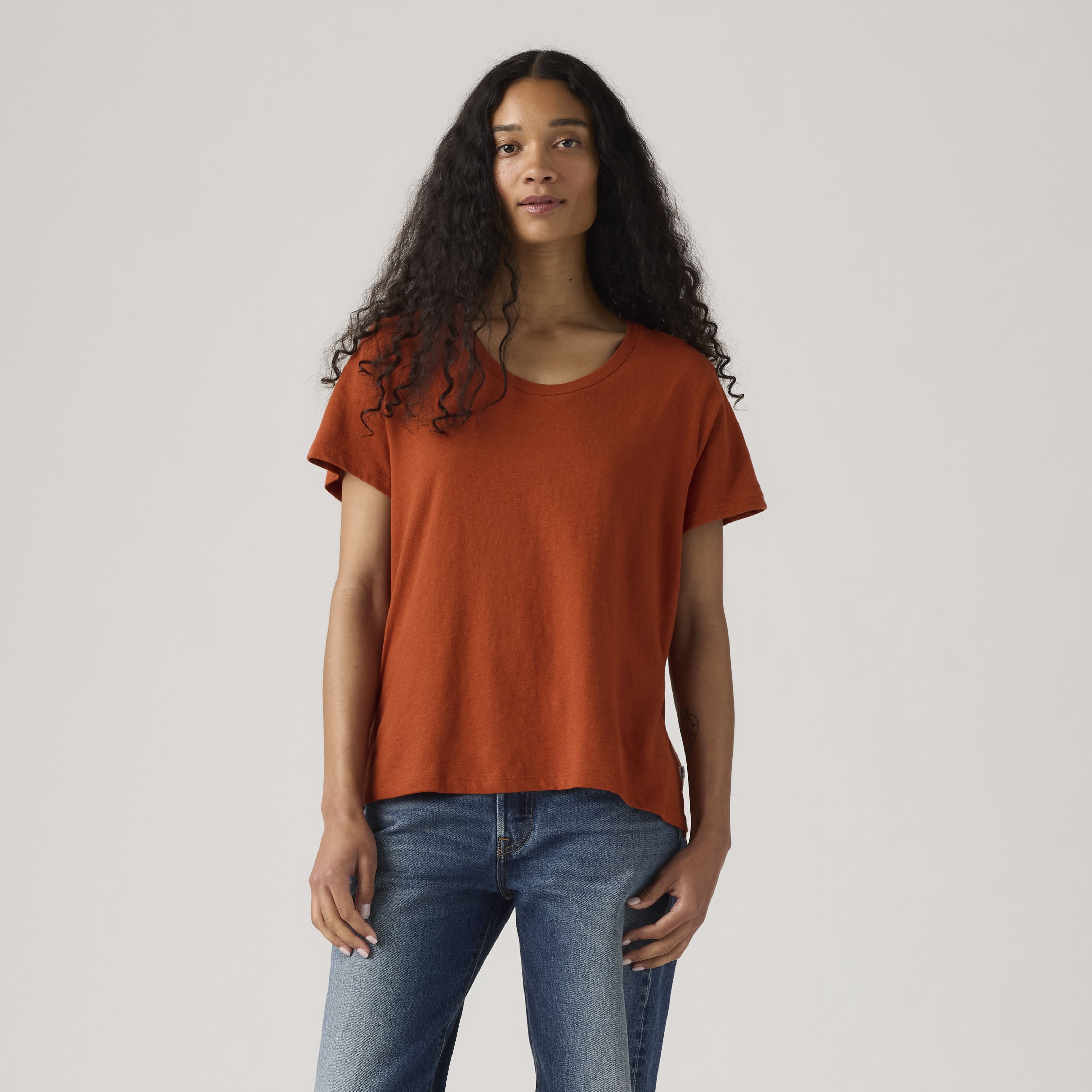 Bridget Cotton Linen Short Sleeve T-Shirt 3