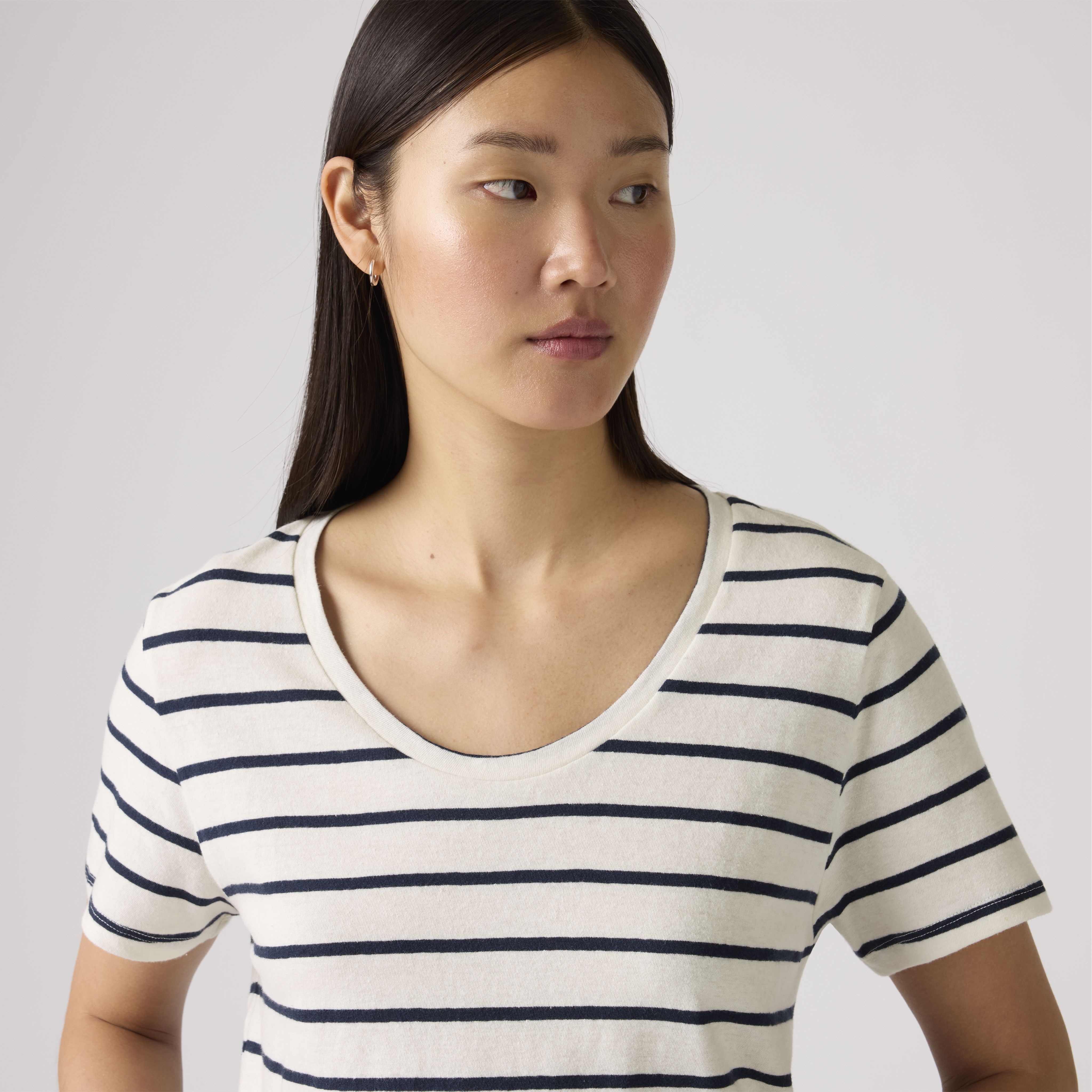 Bridget Cotton Linen Short Sleeve T-Shirt 4