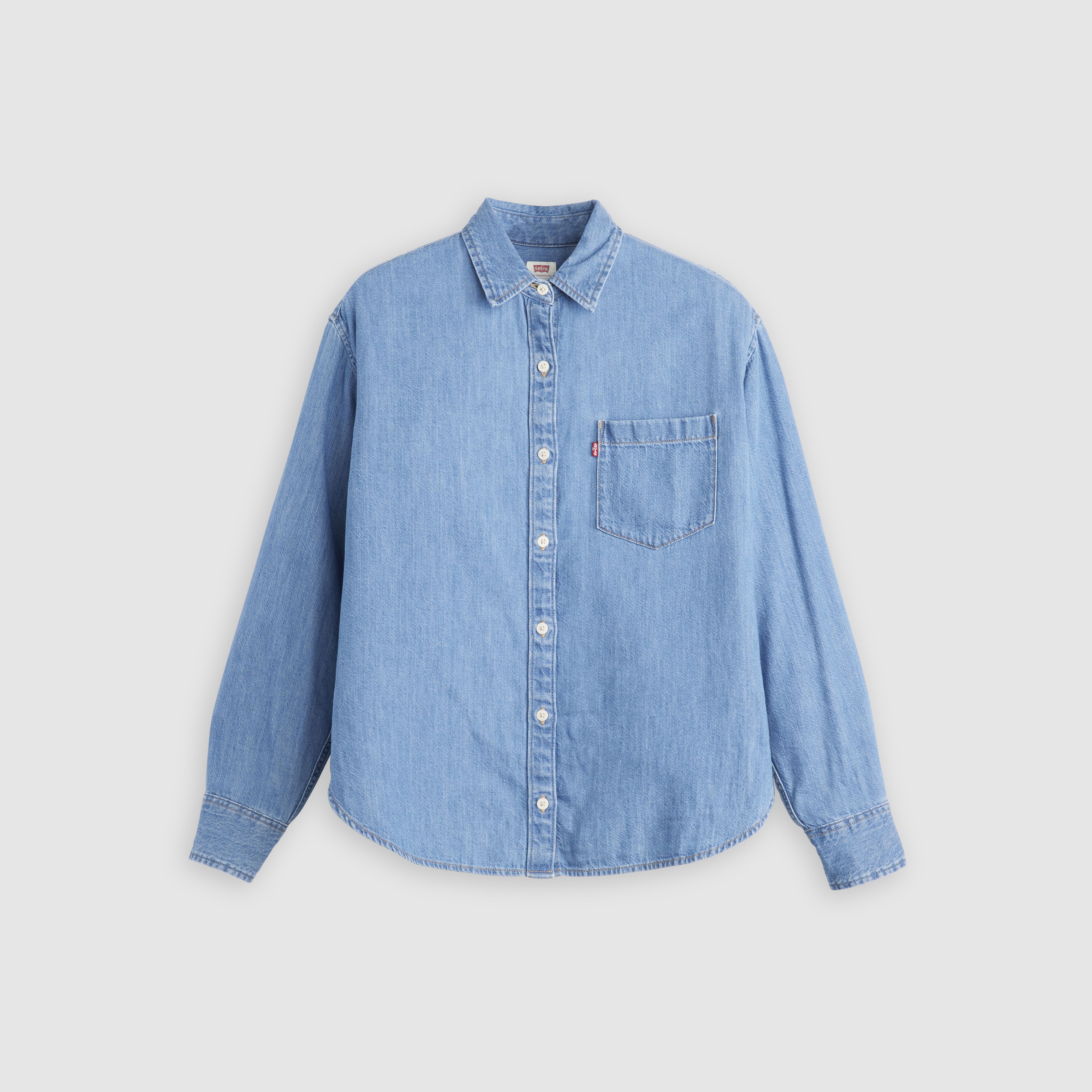 Harlie Boyfriend Linen+ Denim Shirt 1