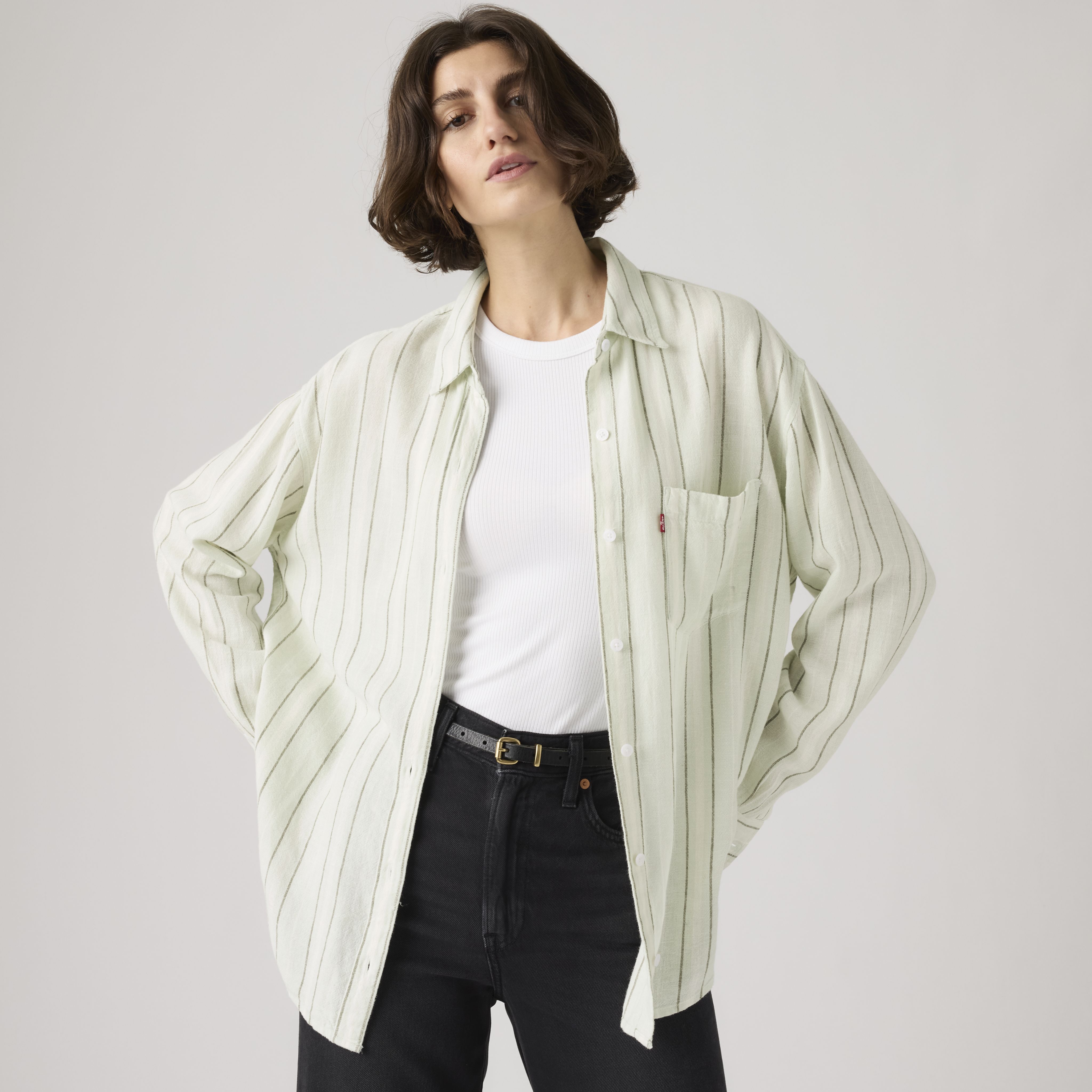 Harlie Linen Boyfriend Shirt 1