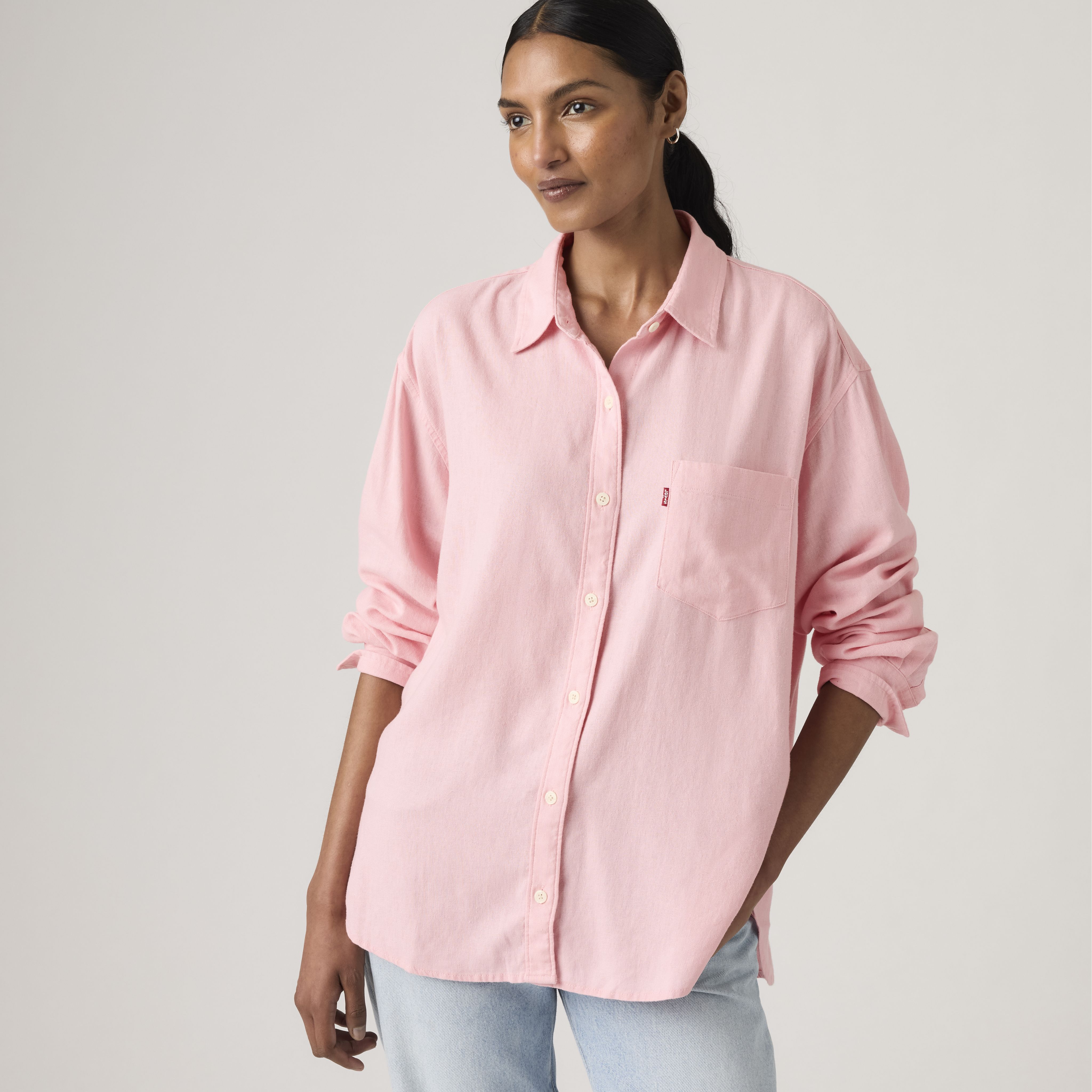 Garment Dye Harlie Boyfriend Shirt 1
