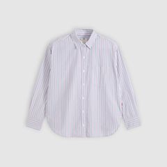 Harlie Boyfriend Button Down Shirt — Costanza Stripe Wisteria - Multi-Color 5