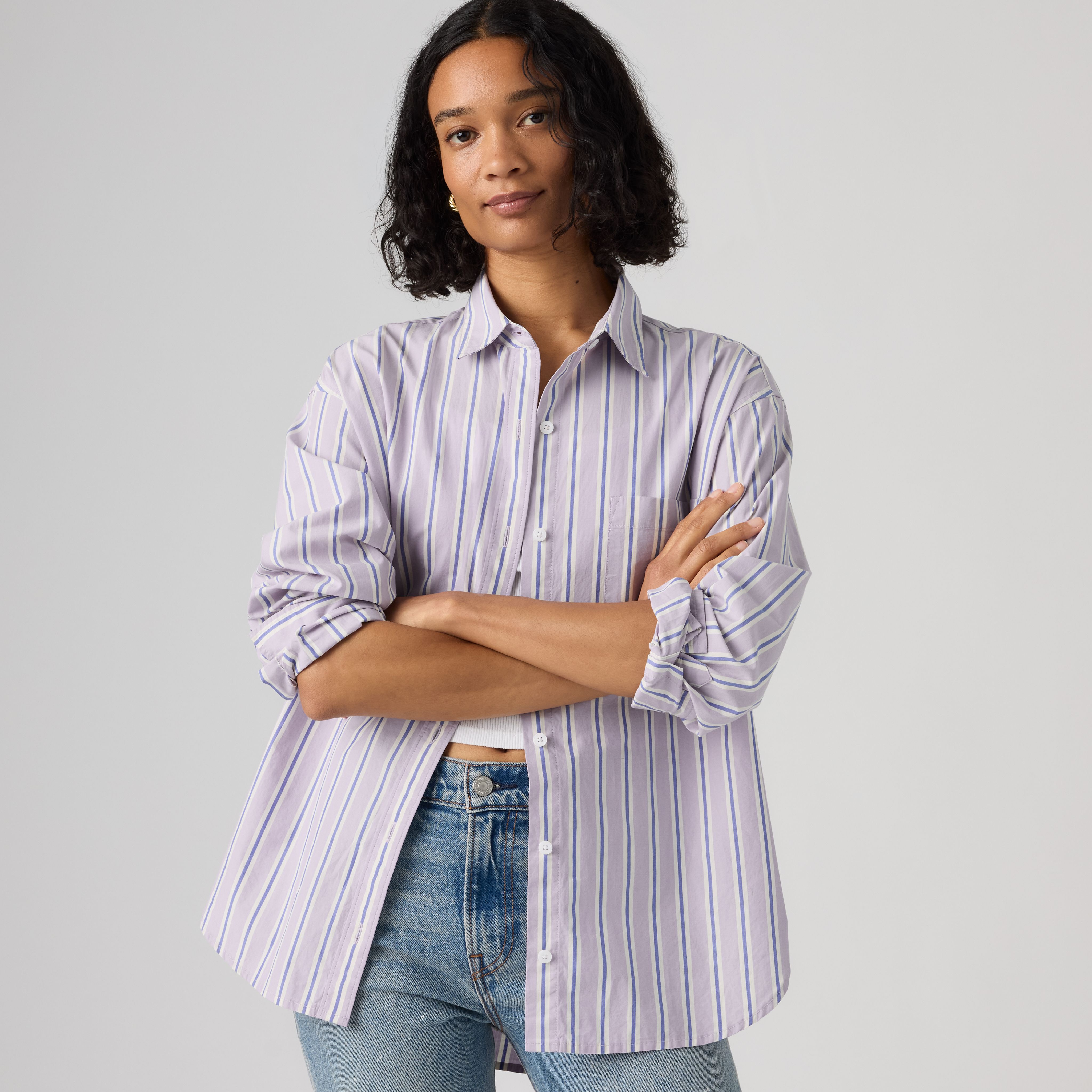 Harlie Boyfriend Button Down Shirt 5
