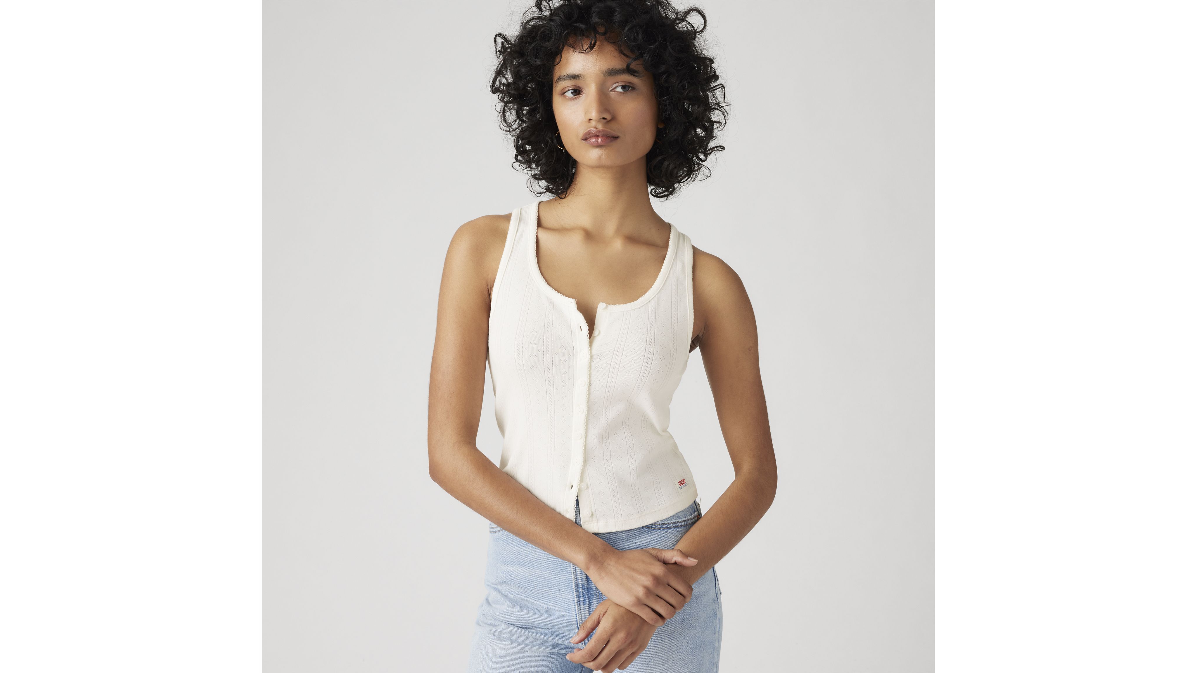 Dry Goods Pointelle Tank Top 1