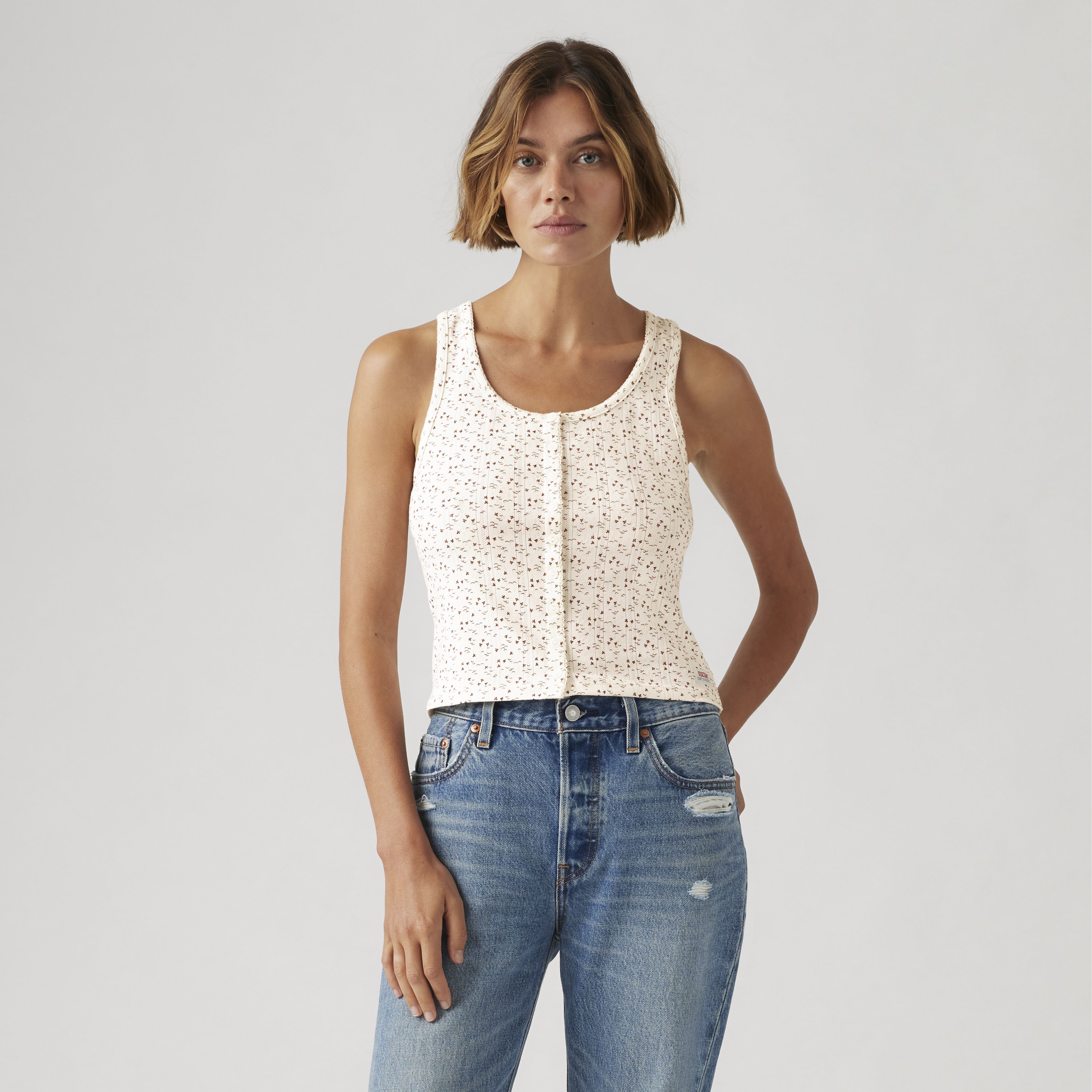 Dry Goods Women's Pointelle Tank Top 1