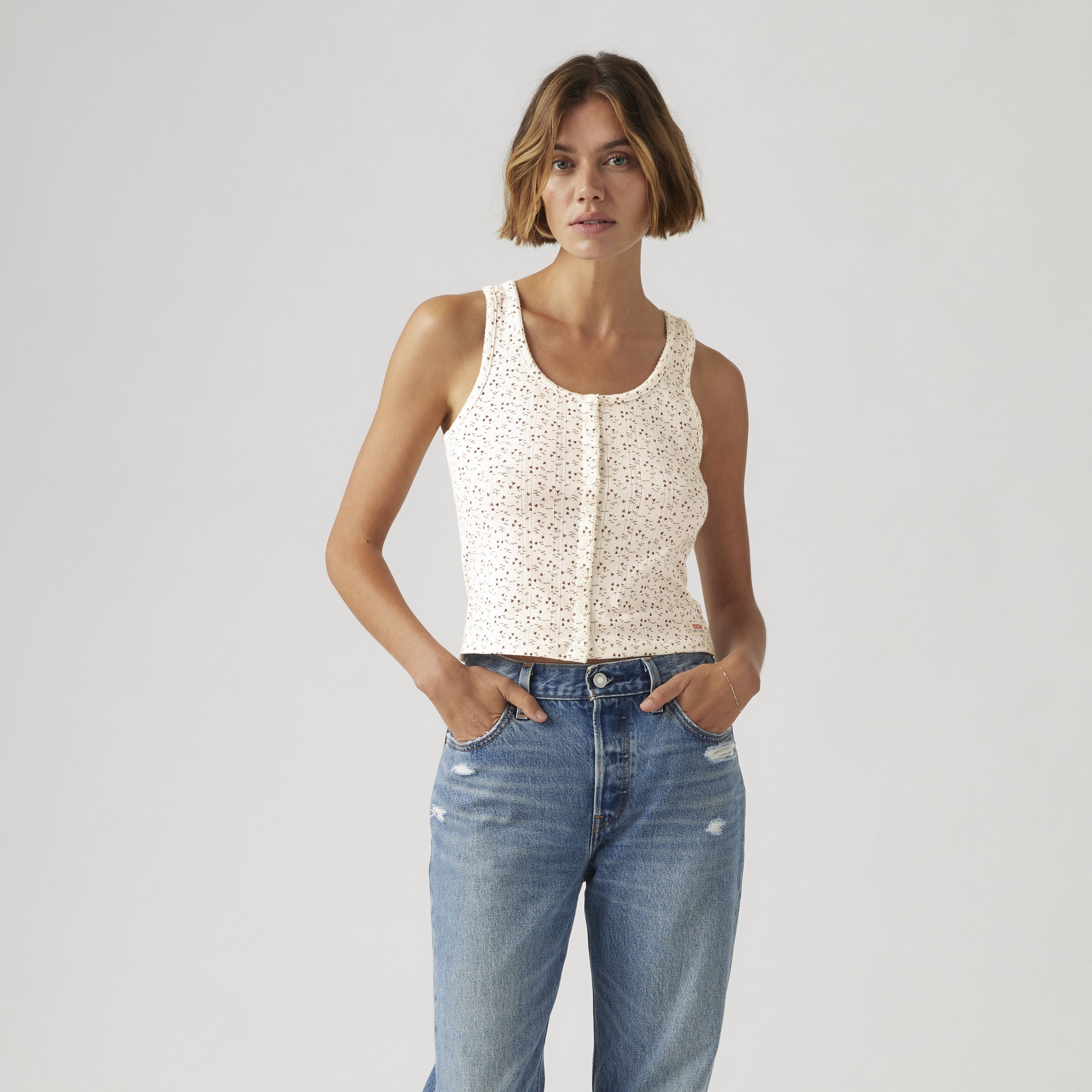 Dry Goods Women's Pointelle Tank Top 3