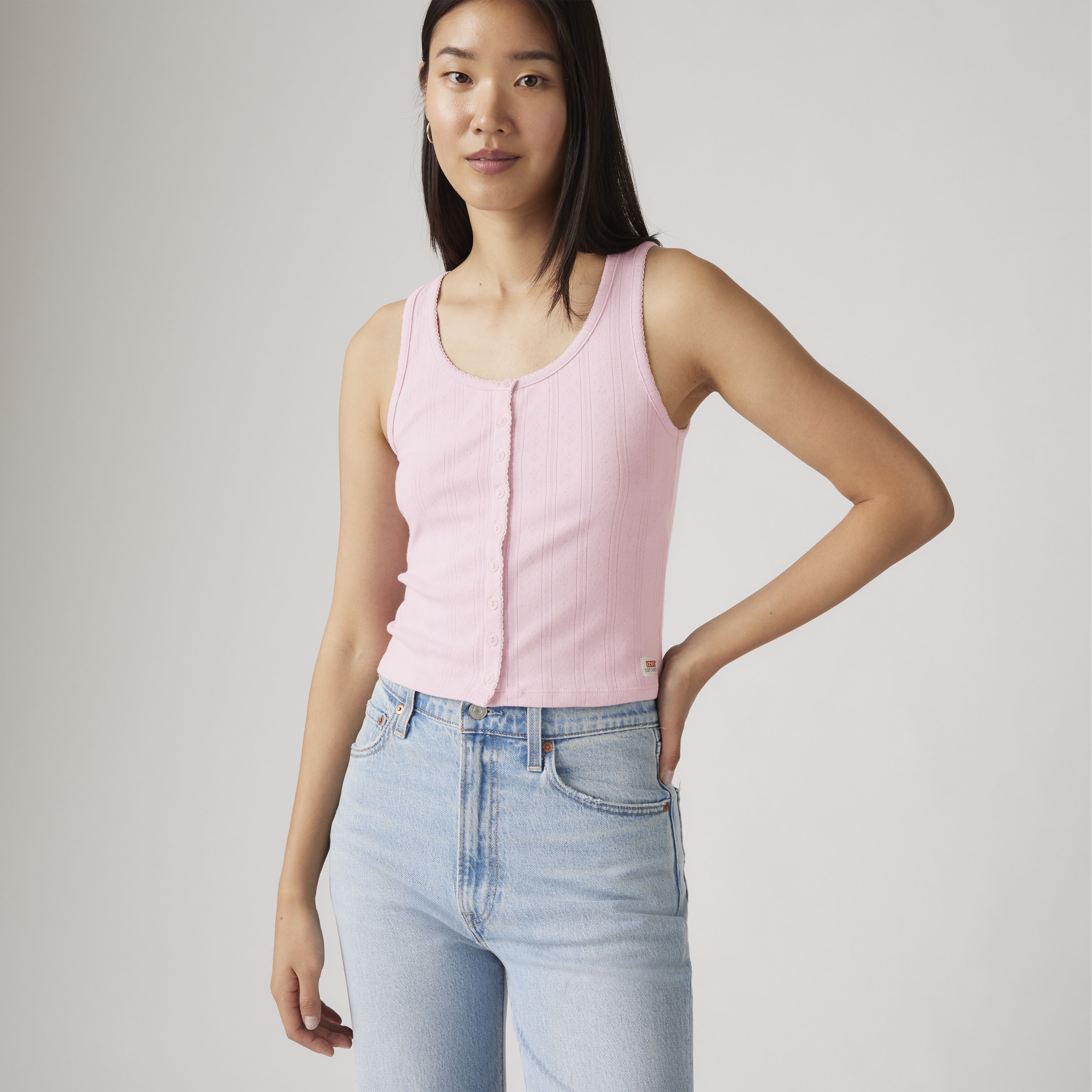 Dry Goods Women's Pointelle Tank Top 1