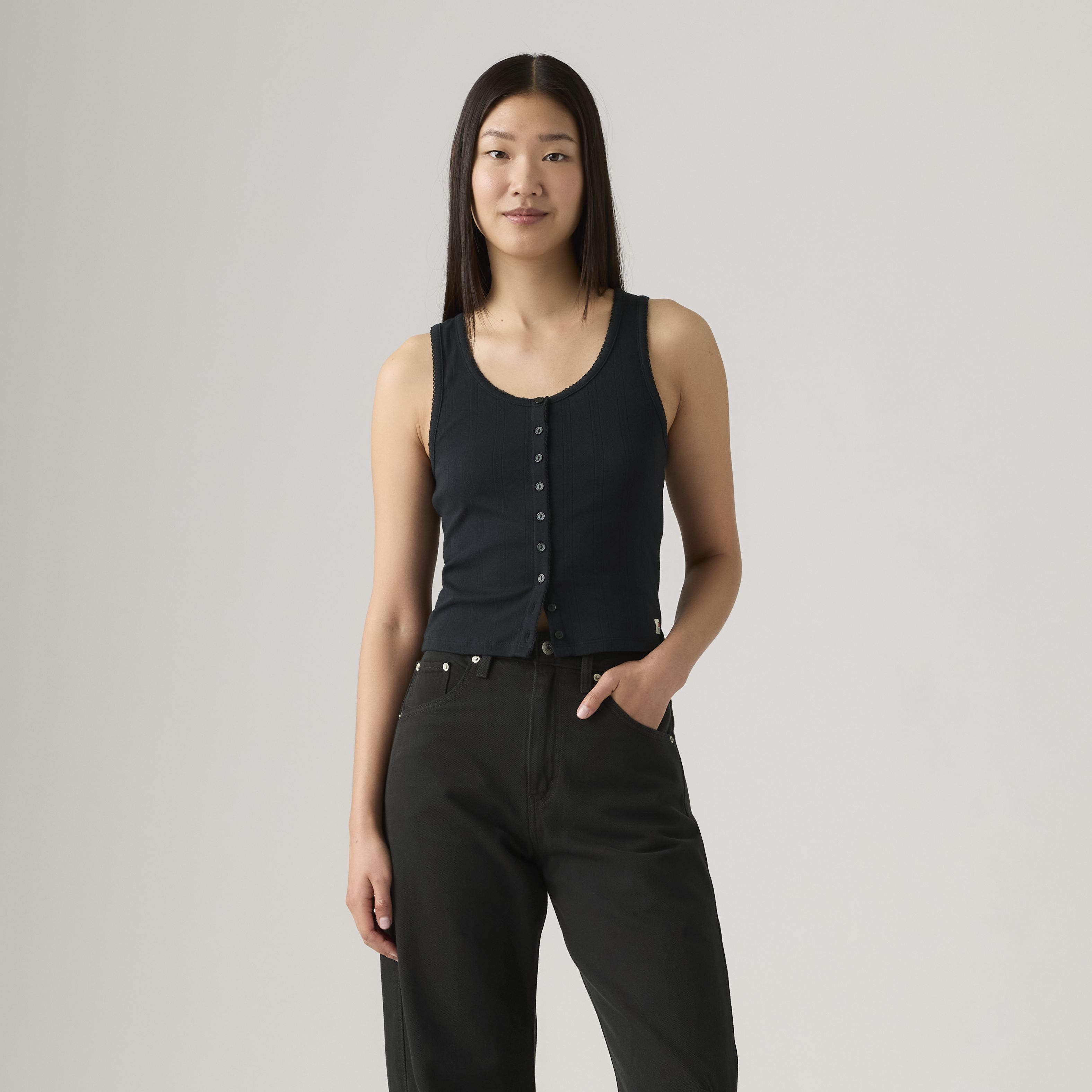 Dry Goods Women's Pointelle Tank Top 2