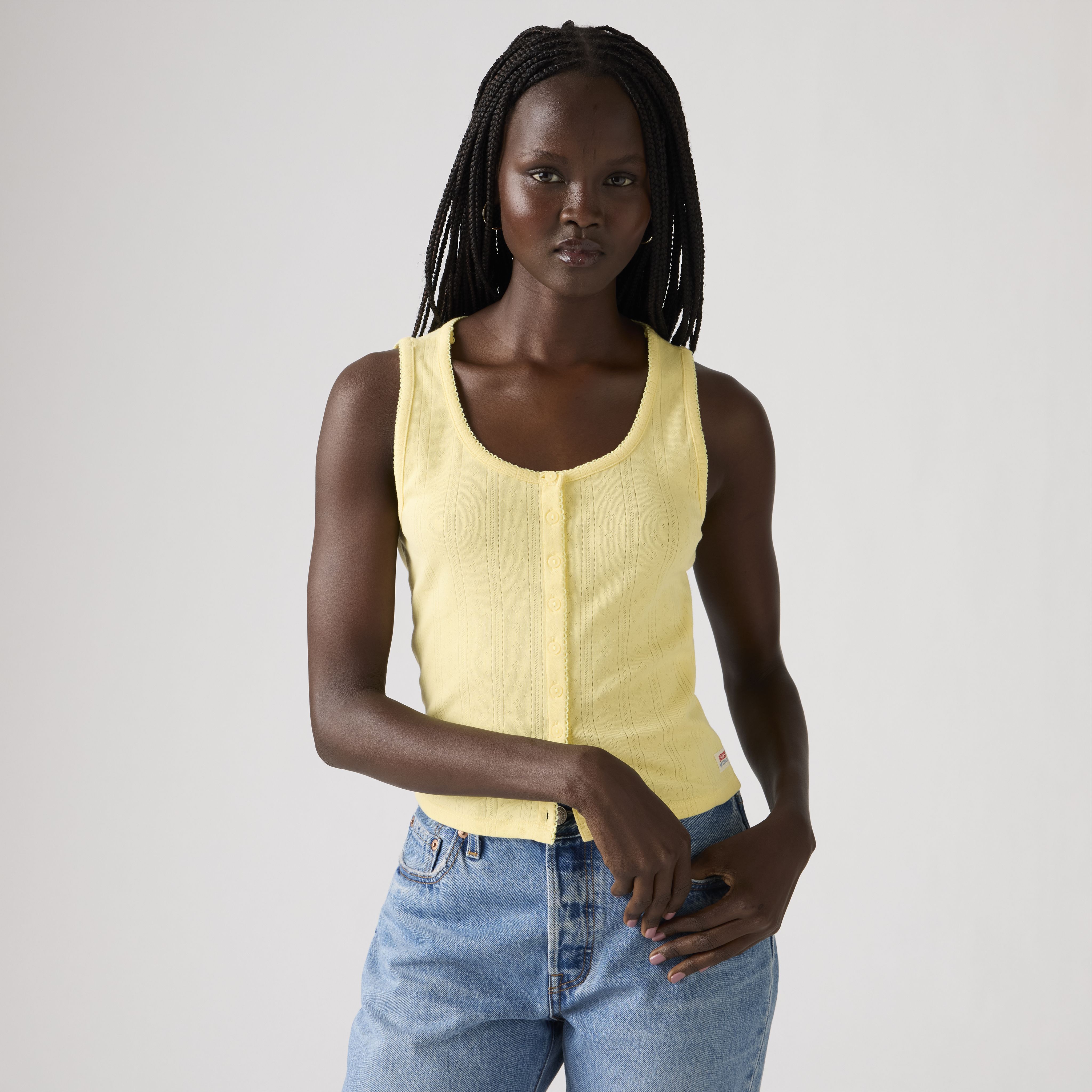 Dry Goods Pointelle Tank Top 1