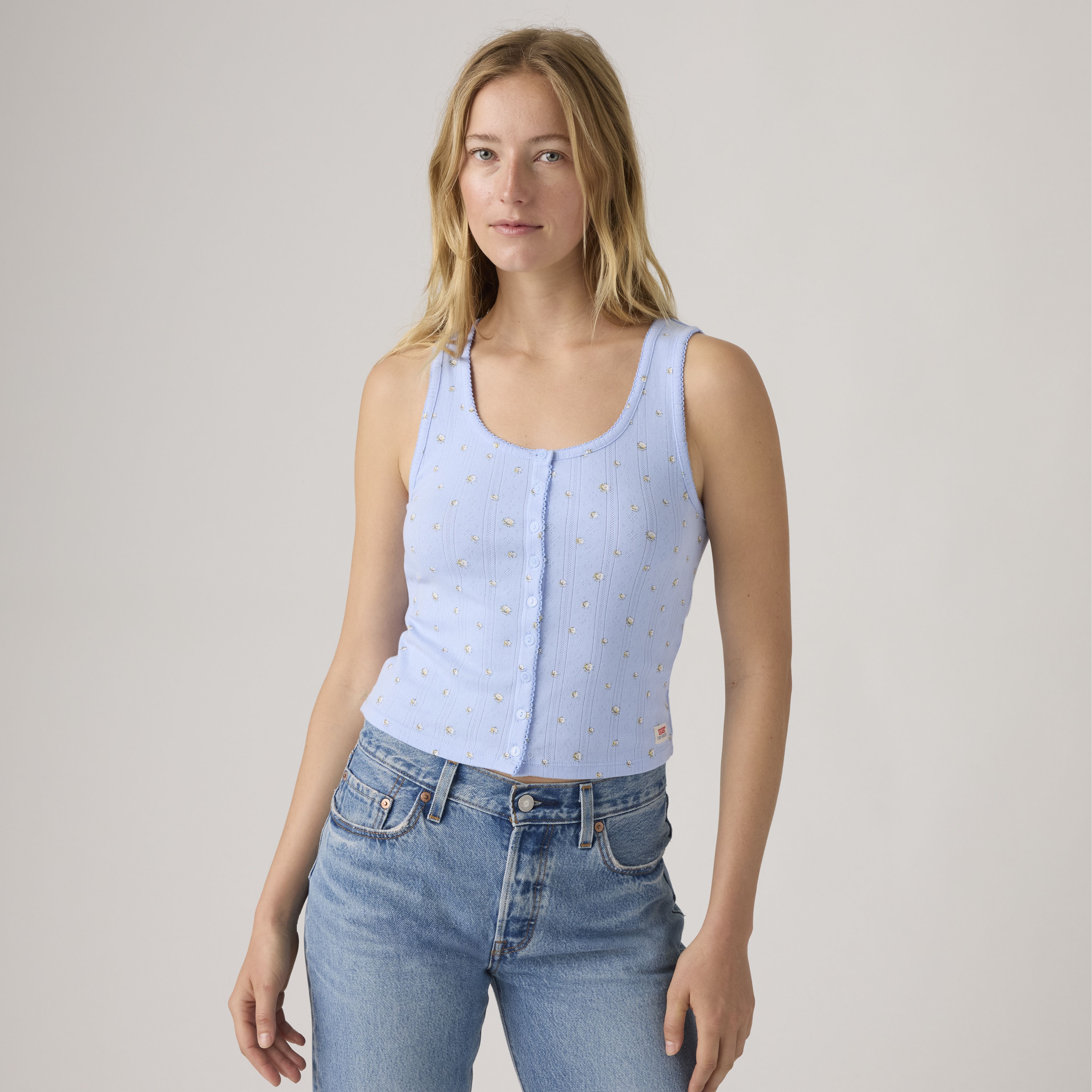 Canotta Dry Goods in tessuto pointelle 1