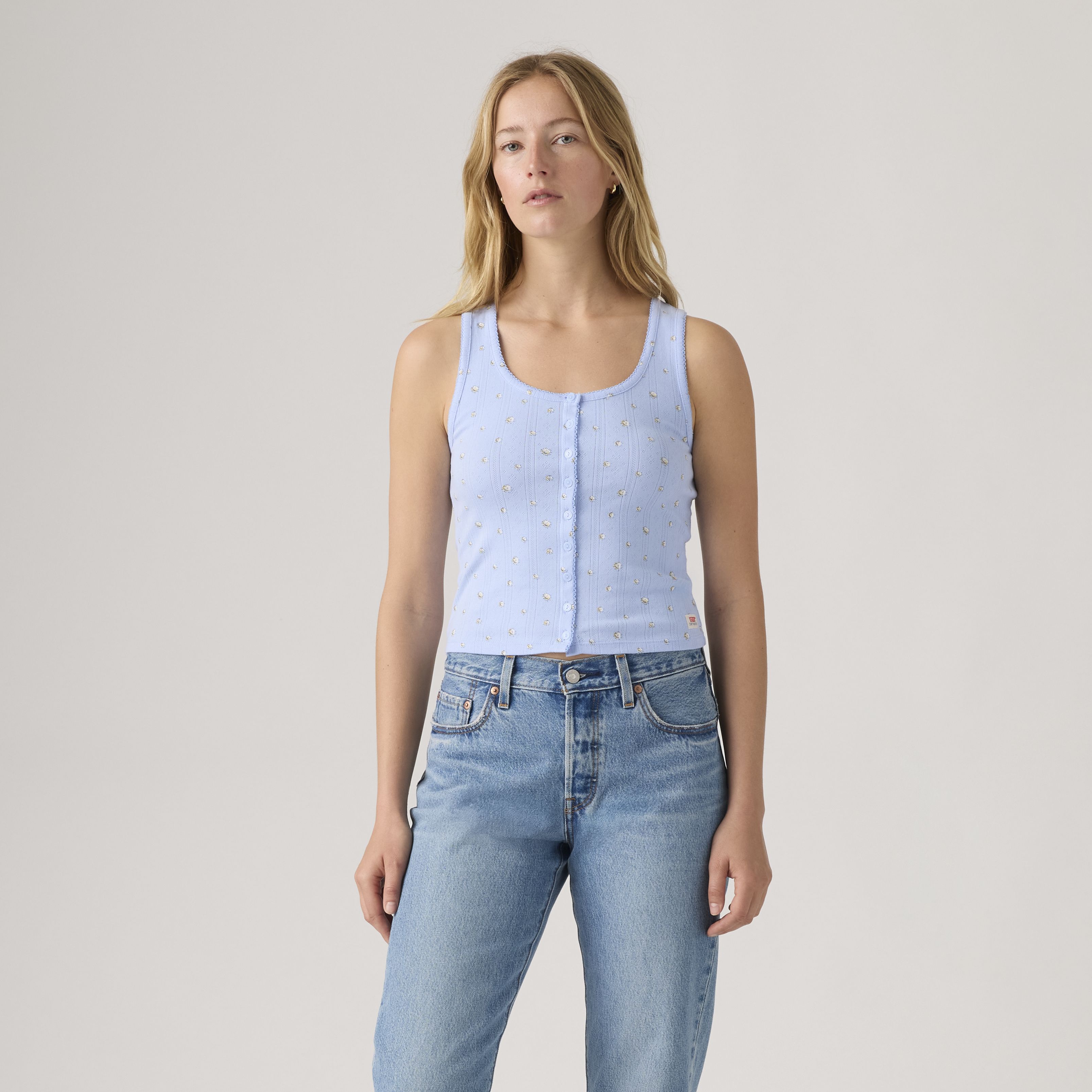 Dry Goods Pointelle Tank Top 2