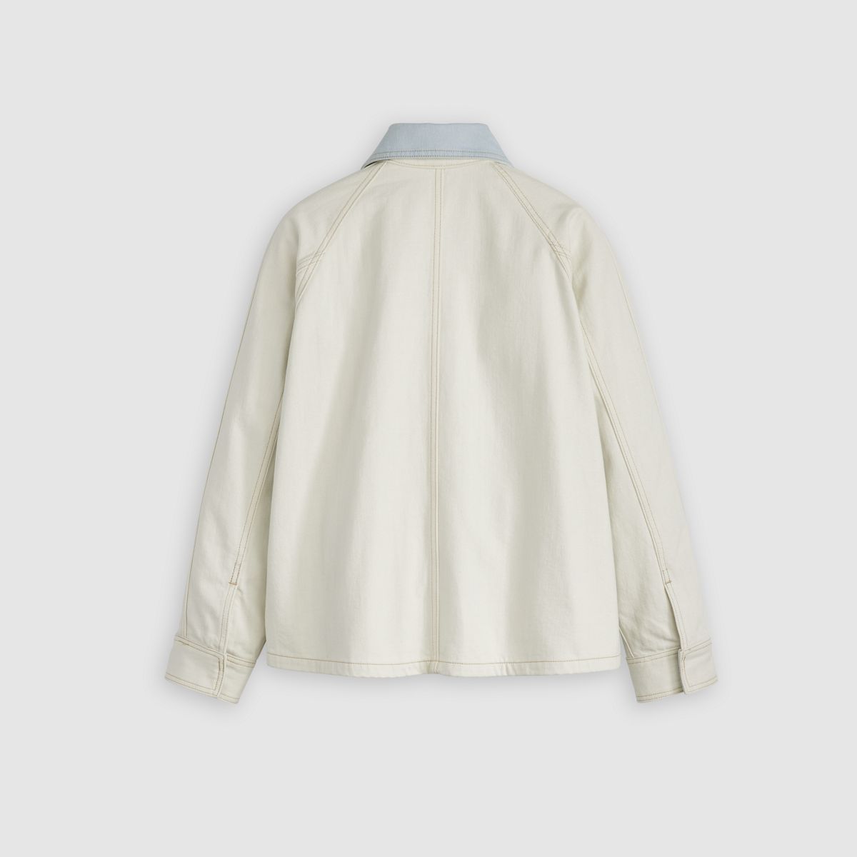 Lined Chore Coat — Blue Ecru Foam - White