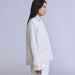 Lined Chore Coat — Blue Ecru Foam - White 5