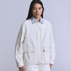 Lined Chore Coat — Blue Ecru Foam - White 1