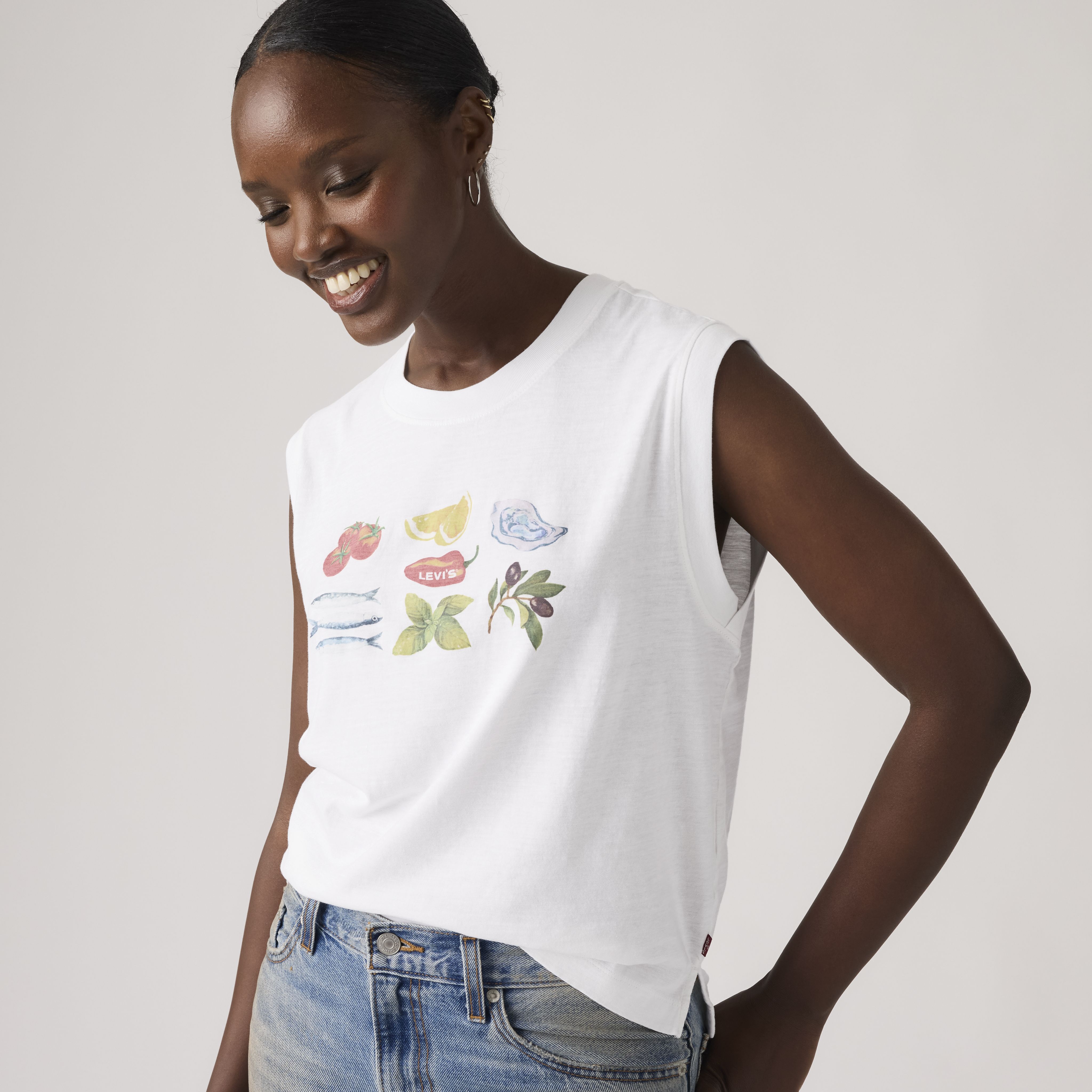 Camiseta sin mangas Graphic Boxy 1