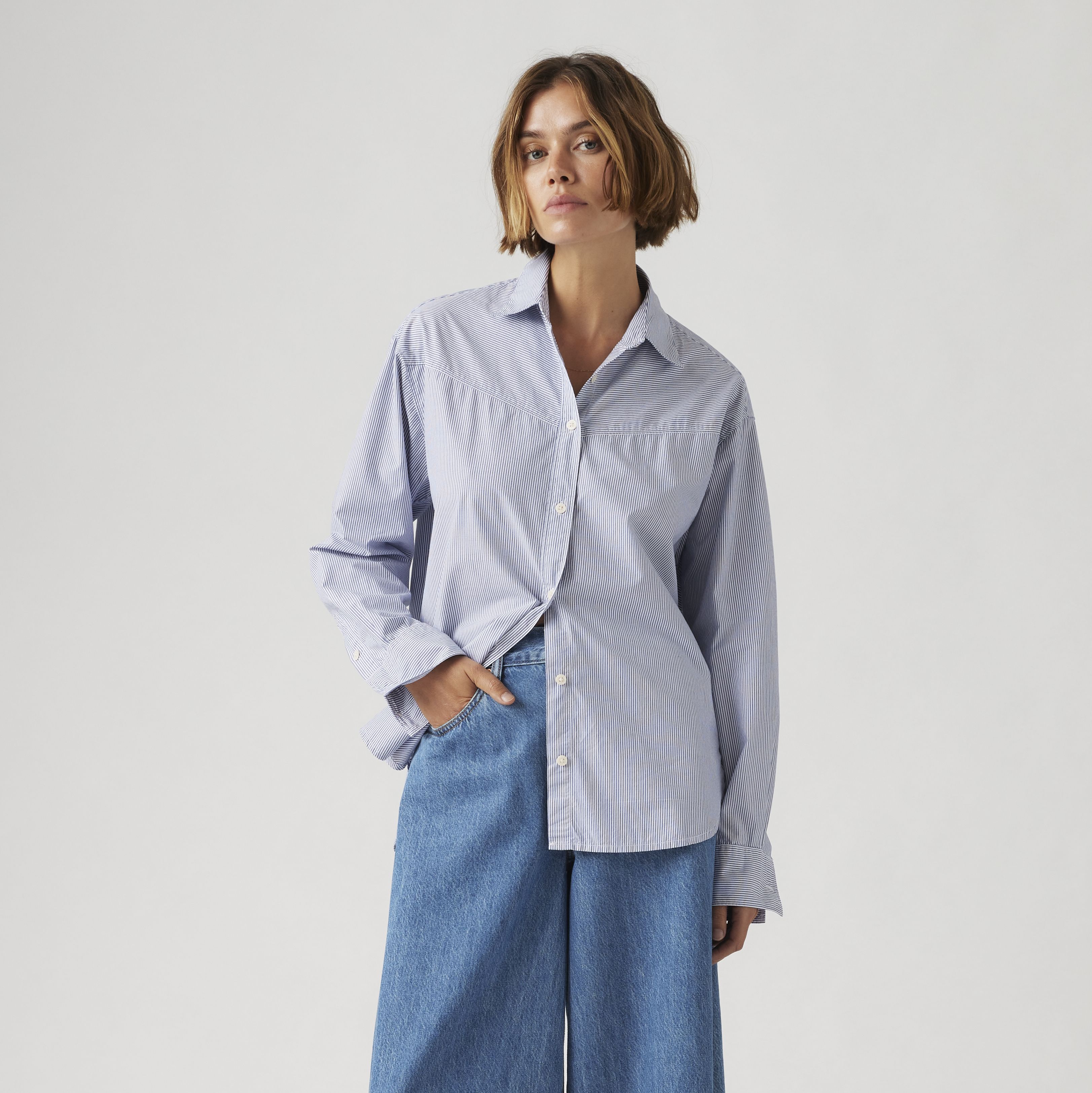 Harlie Pieced Boyfriend Shirt 3