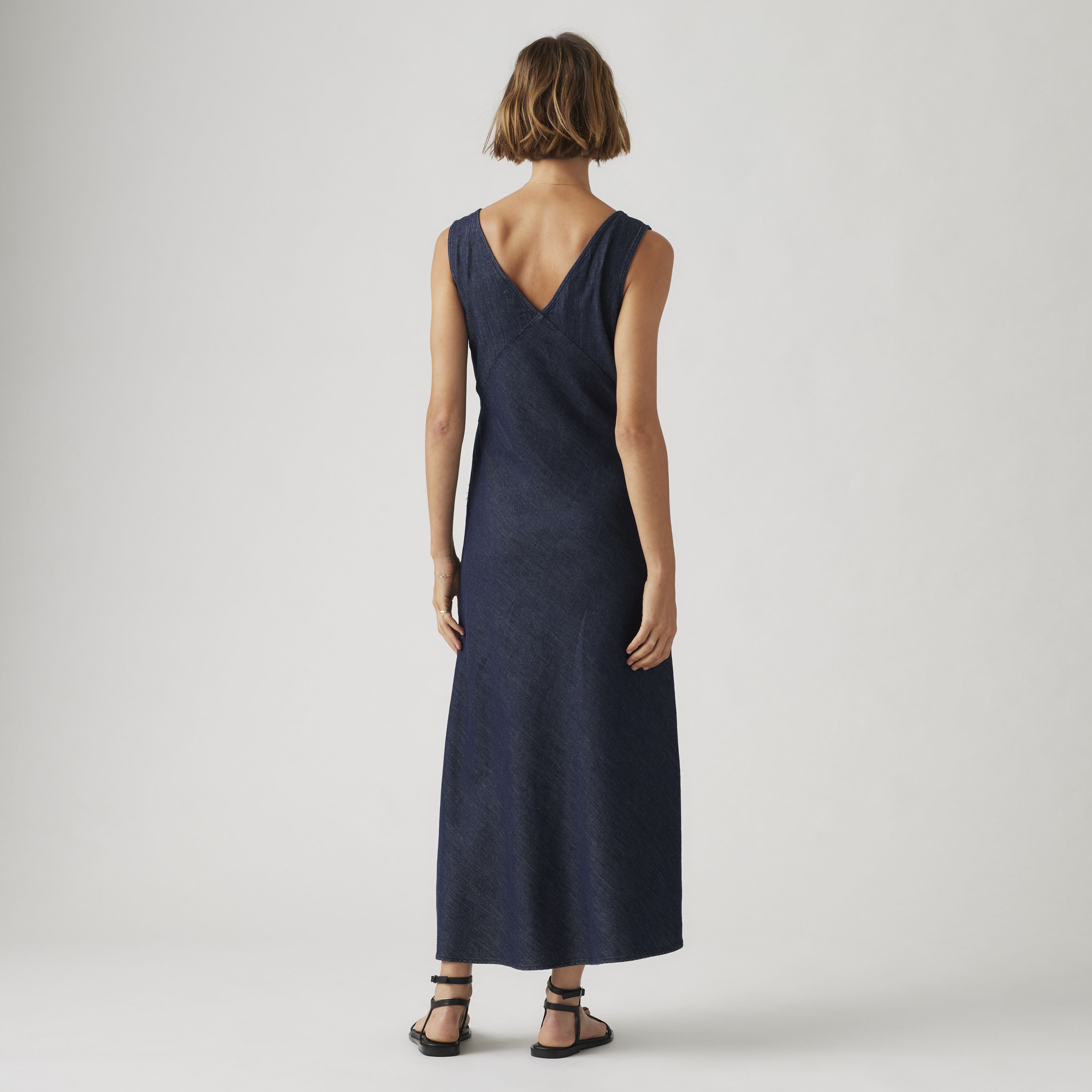 Atalia Linen+ Denim Slip Dress 3