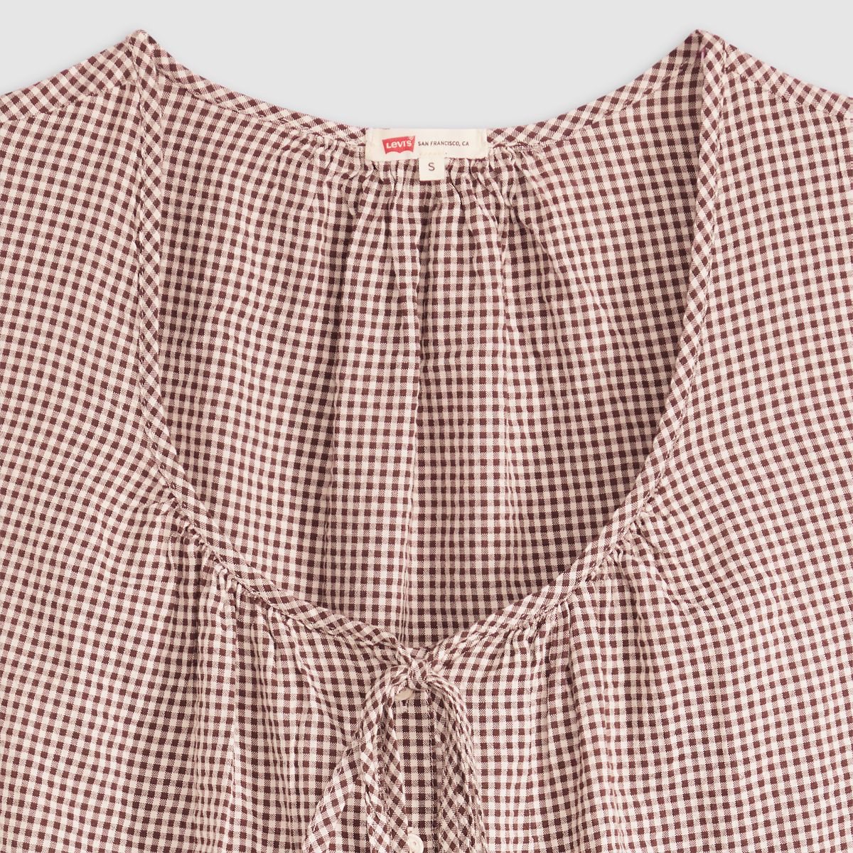 Luella Blouse — Chocolate Truffle Gingham - Brown