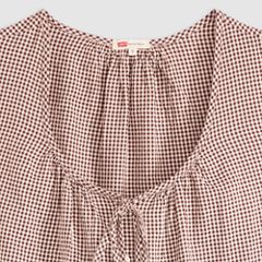 Luella Blouse — Chocolate Truffle Gingham - Brown 6
