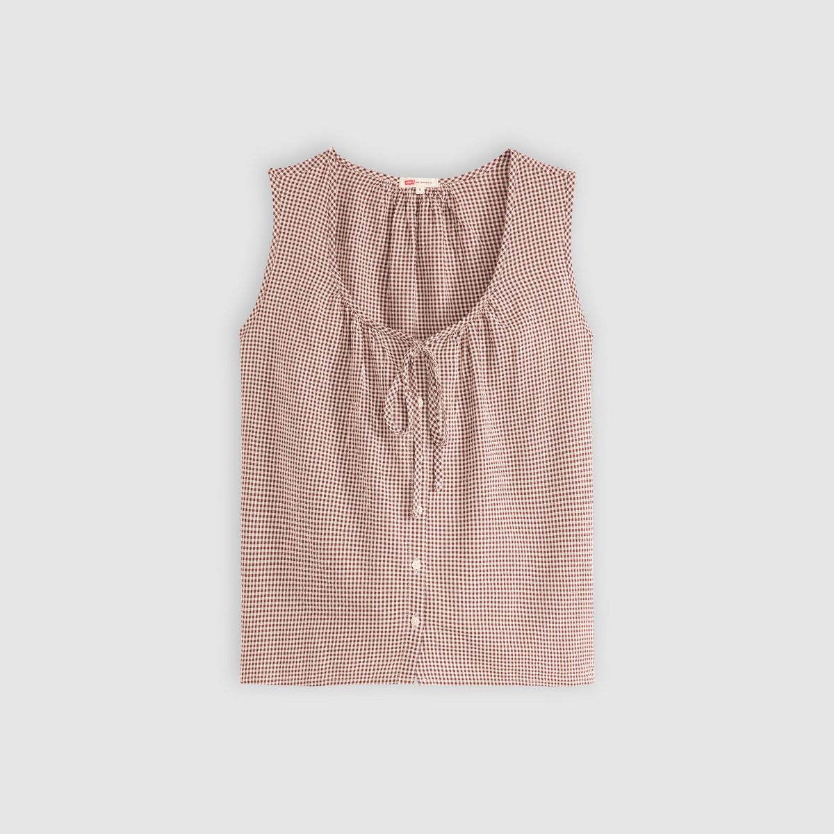Luella Blouse — Chocolate Truffle Gingham - Brown