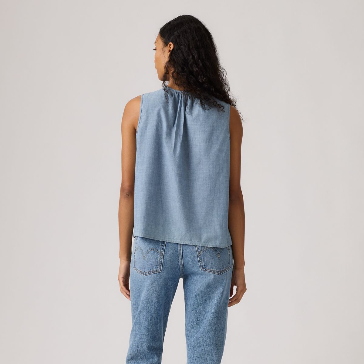 Luella Blouse — Breezy Blues - Medium Wash