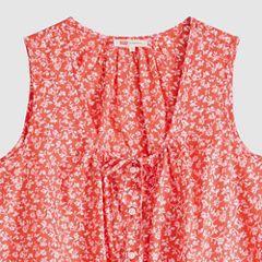 Luella Blouse — Babitz Ditsy Signal - Red 6