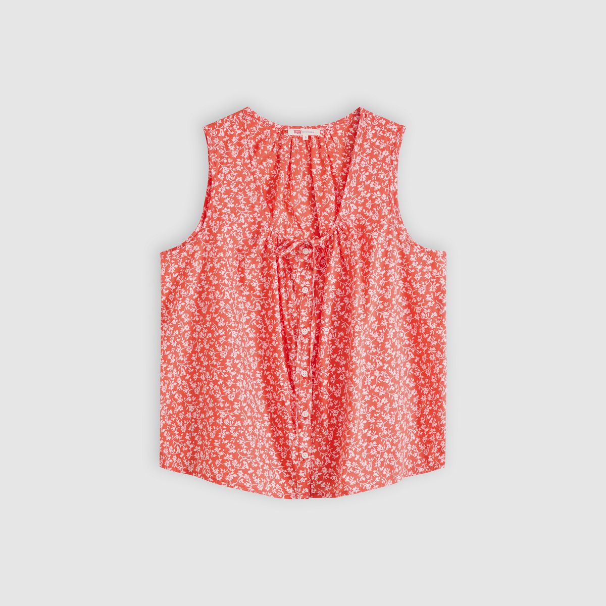 Luella Blouse — Babitz Ditsy Signal - Red