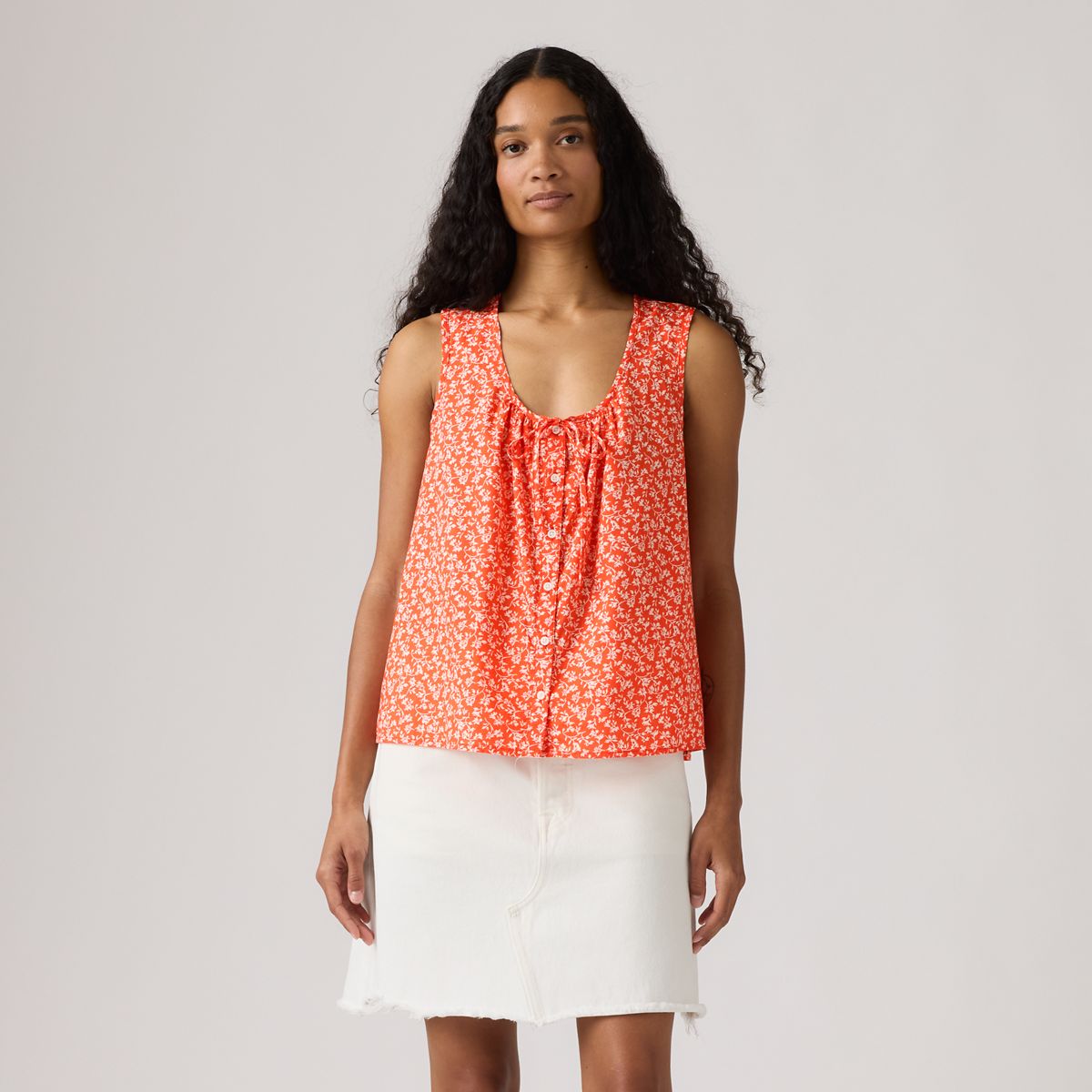 Luella Blouse — Babitz Ditsy Signal - Red