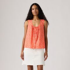 Luella Blouse — Babitz Ditsy Signal - Red 3