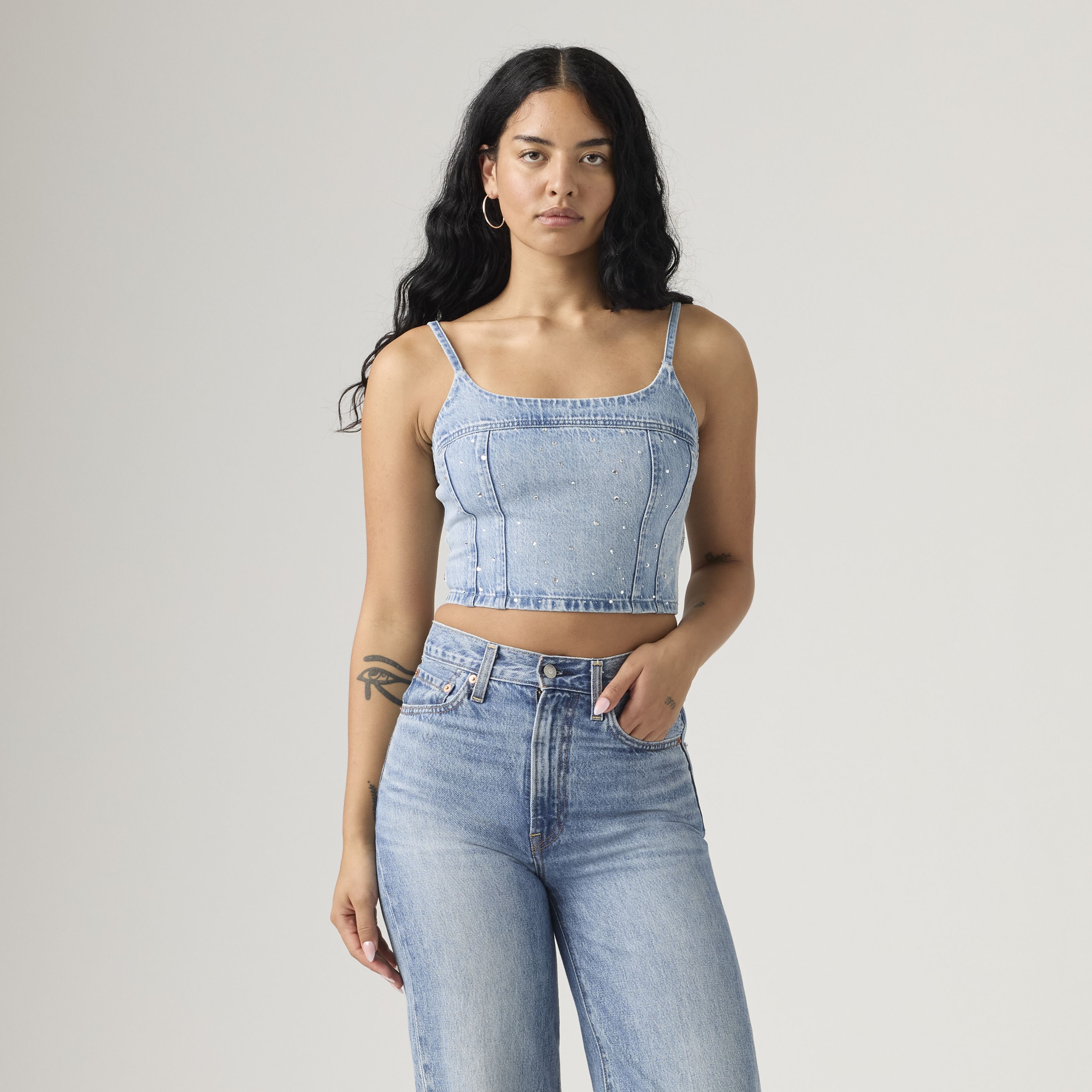 Jadine cami-linne i lightweight denim 3