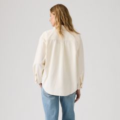 Iris Corduroy Overshirt — Egret - White 4