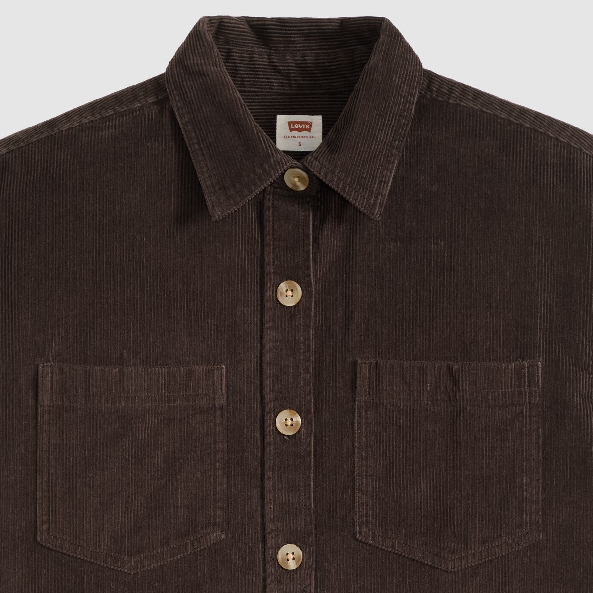 Iris Corduroy Overshirt — Java - Brown