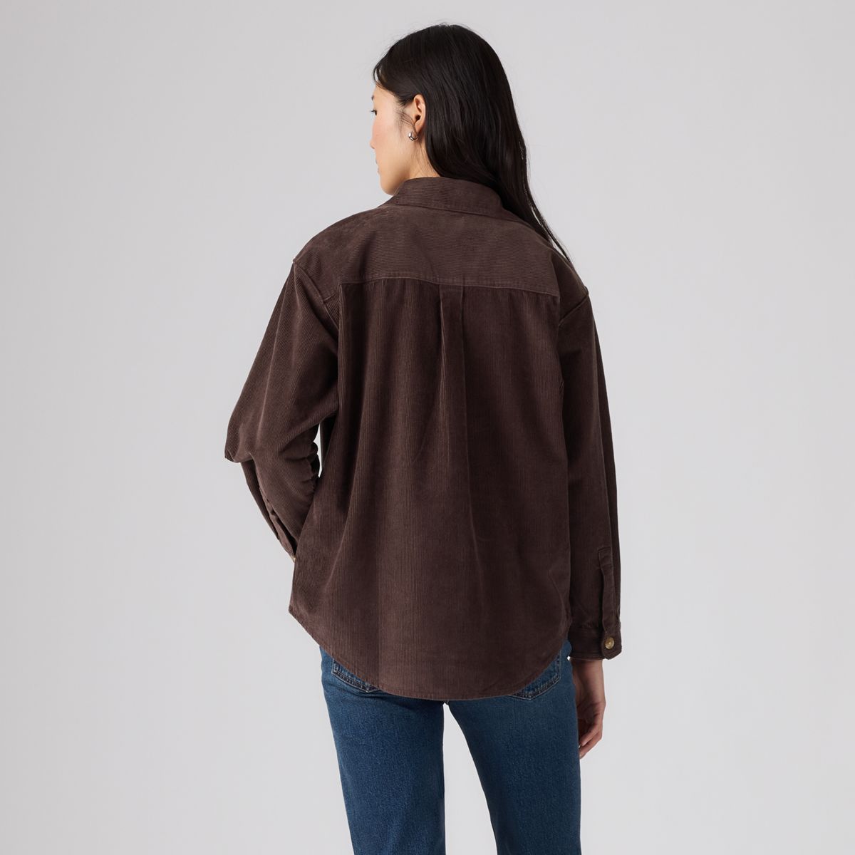 Iris Corduroy Overshirt — Java - Brown