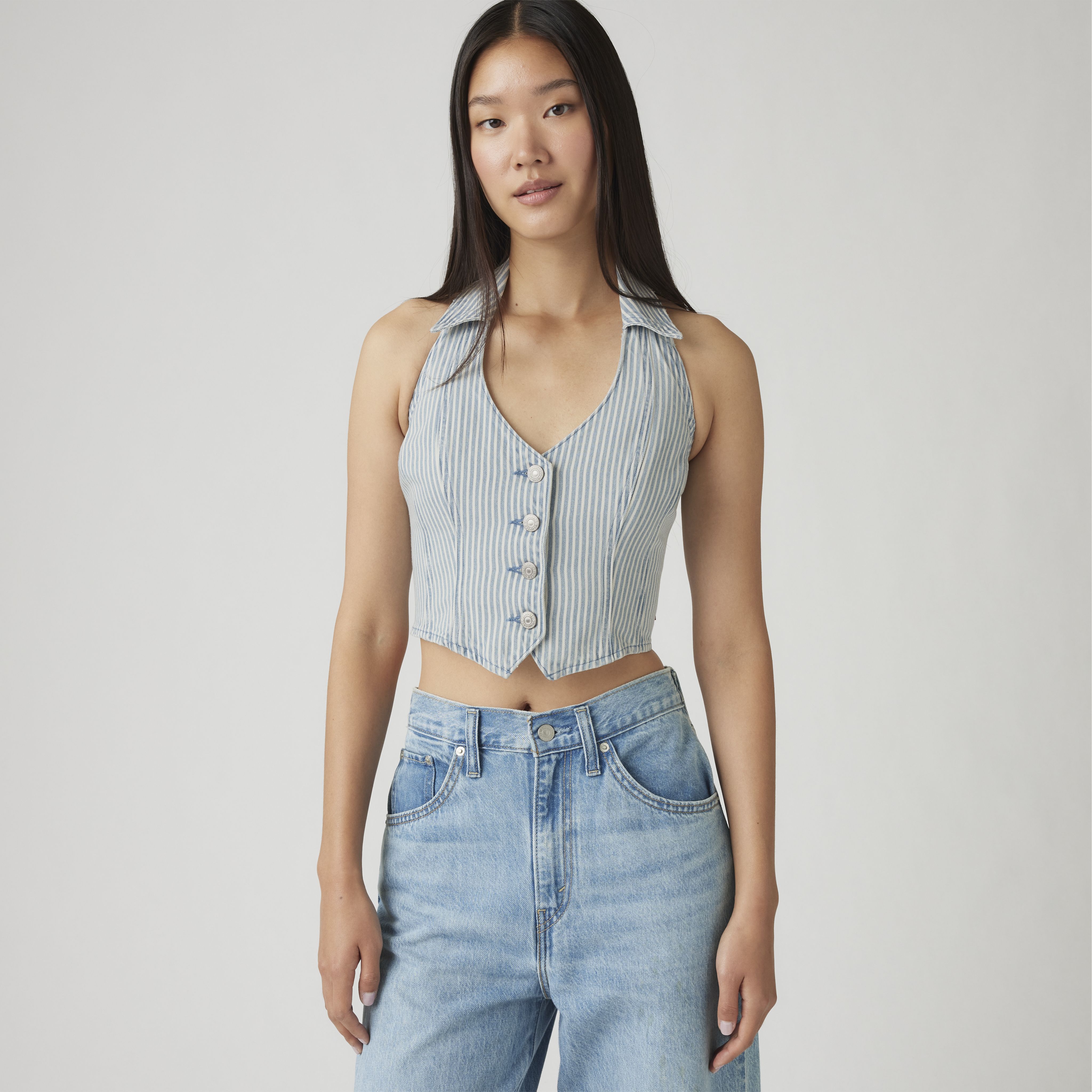 Bria Denim Halter Top 1