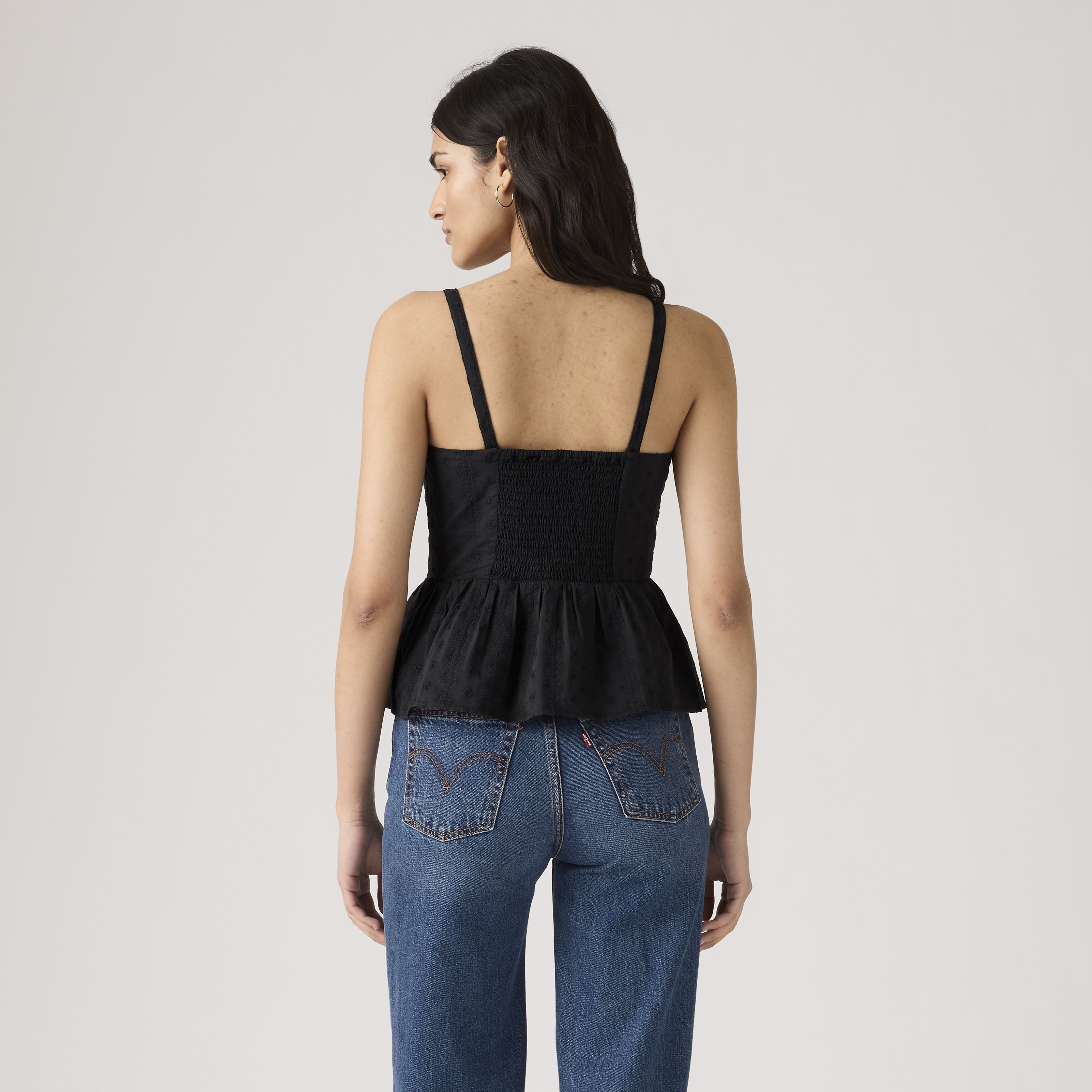 Lula Eyelet Peplum Tank Top 3