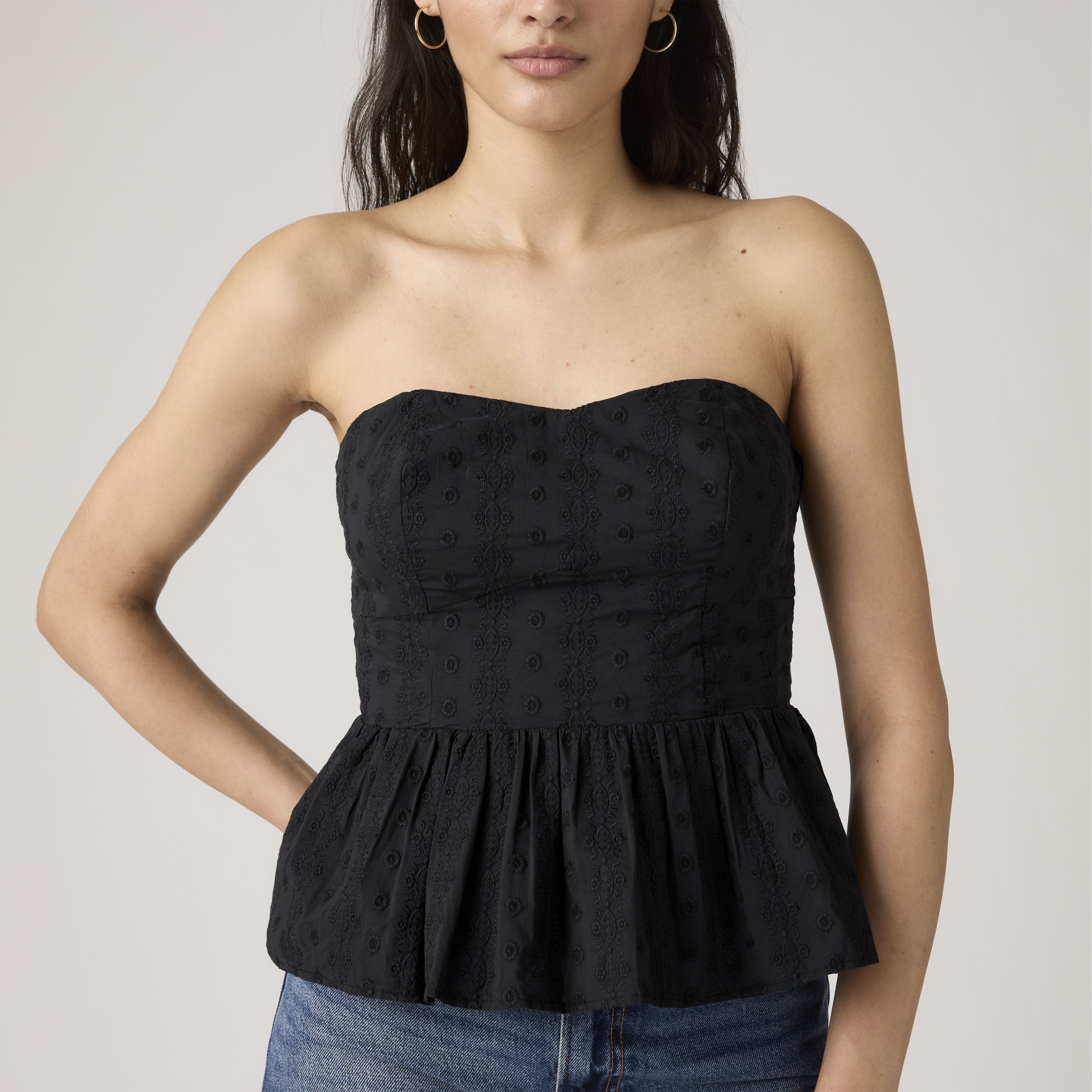 Lula Eyelet Peplum Tank Top 4