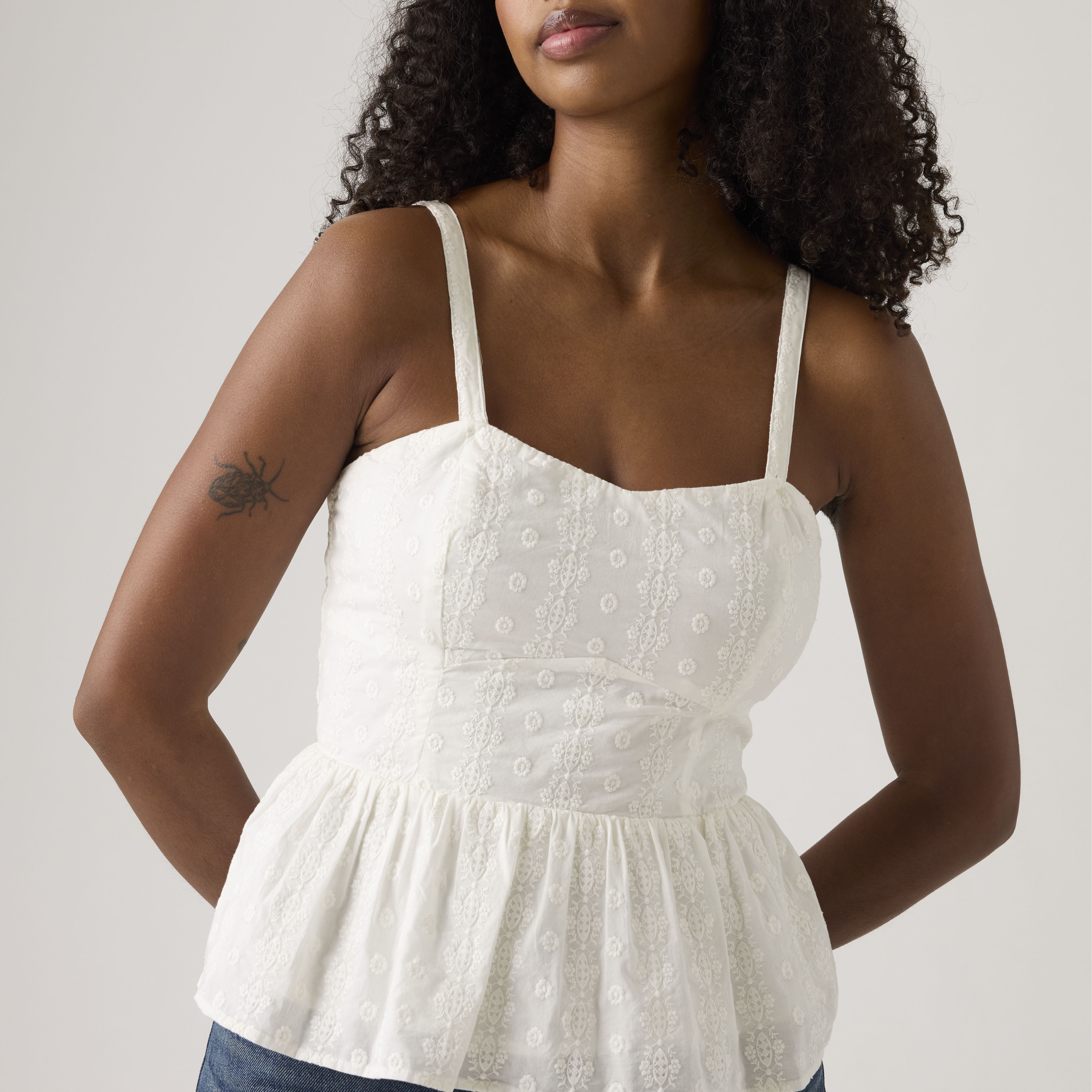 Lula Eyelet Peplum Tank Top 4