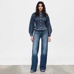 Sculpted Trucker Jacket — Wonderlust No Tack - Blue 1