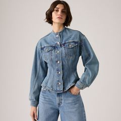Sculpted Trucker Jacket — Dolly Day - Blue 1