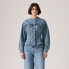 Sculpted Trucker Jacket — Dolly Day - Blue 3