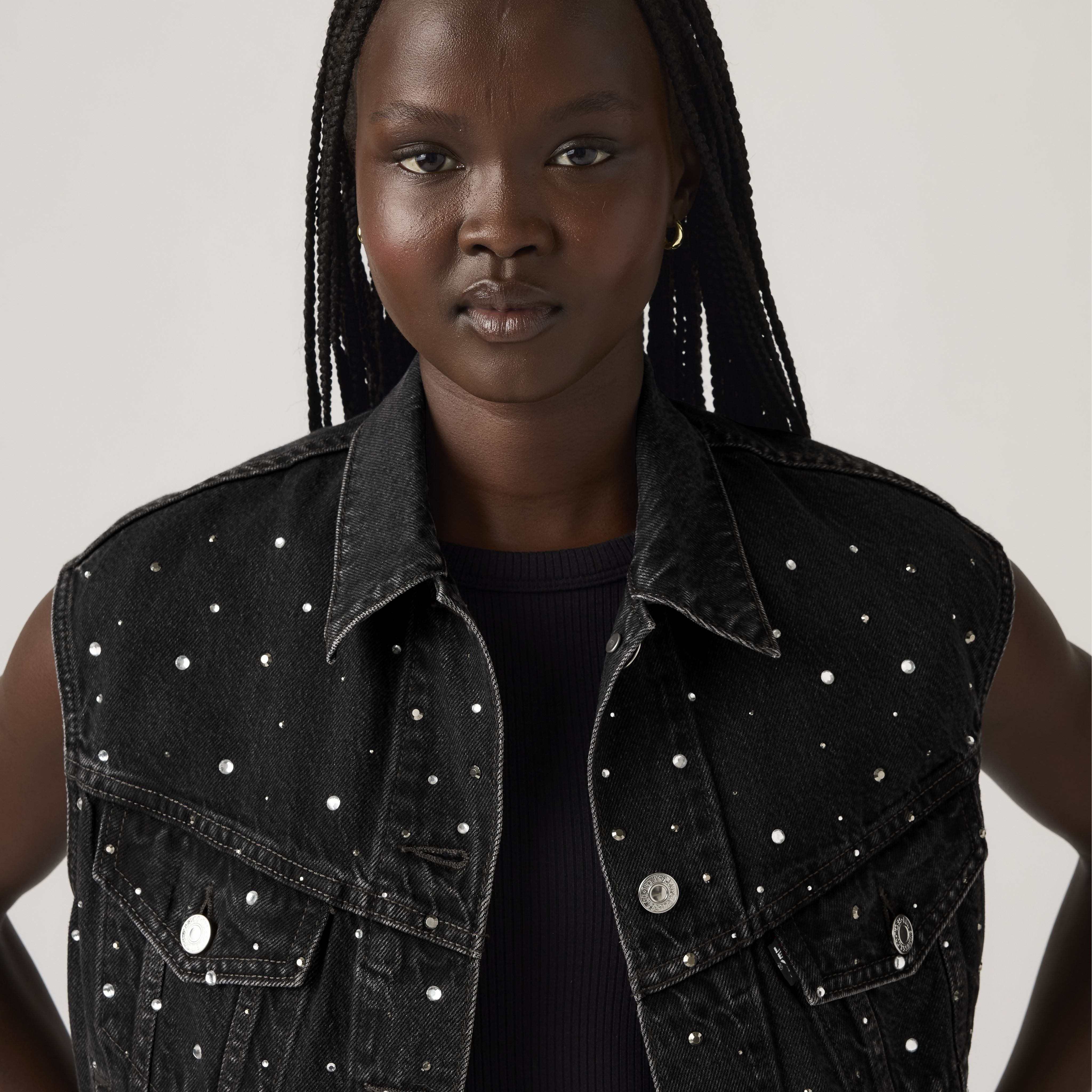 Shrunken '90s Trucker Vest 1