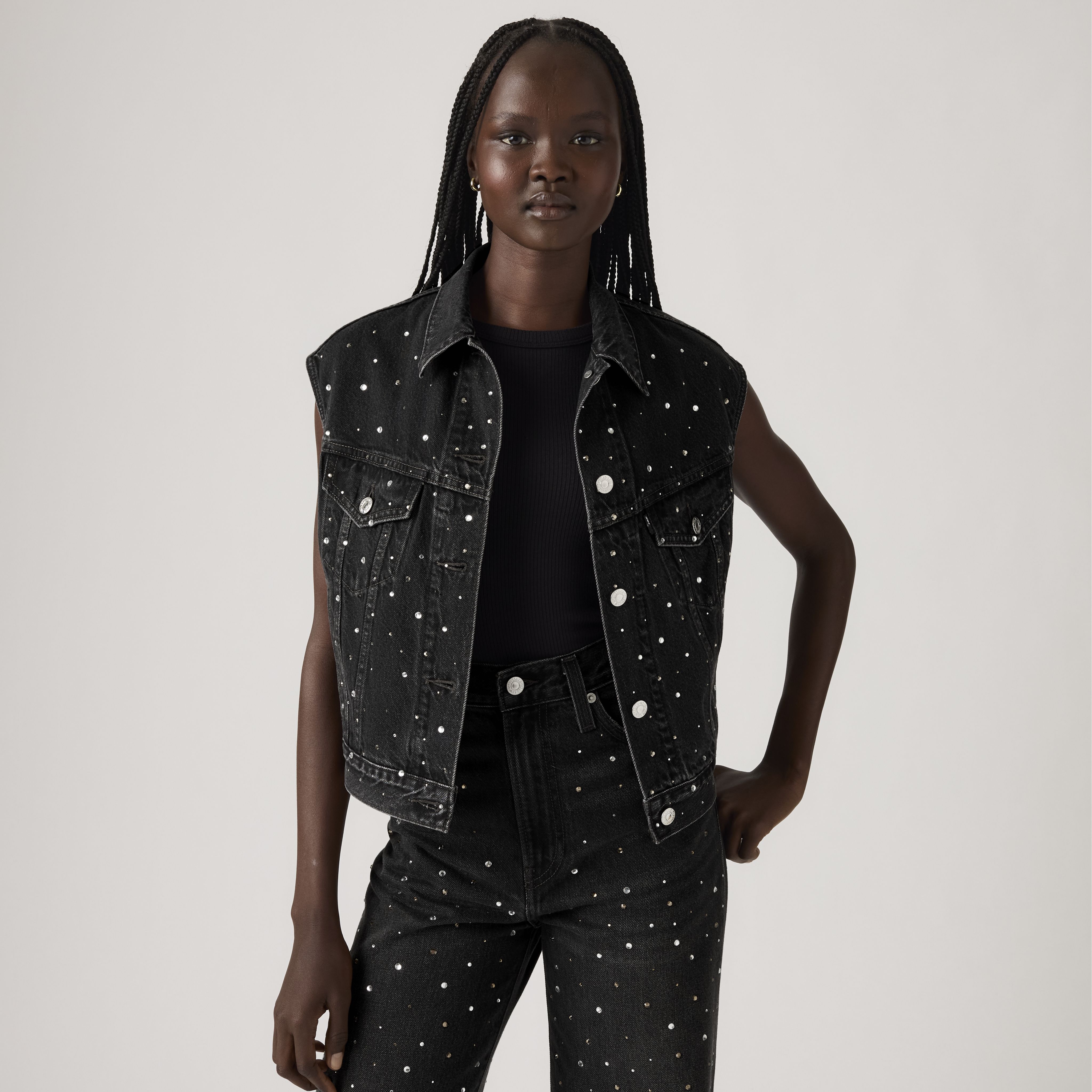 Shrunken '90s Trucker Vest 1