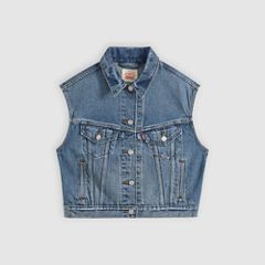 Shrunken '90s Linen Vest — Turning Heads - Medium Wash 5