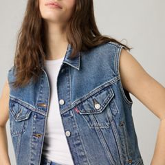 Shrunken '90s Linen Vest — Turning Heads - Medium Wash 2